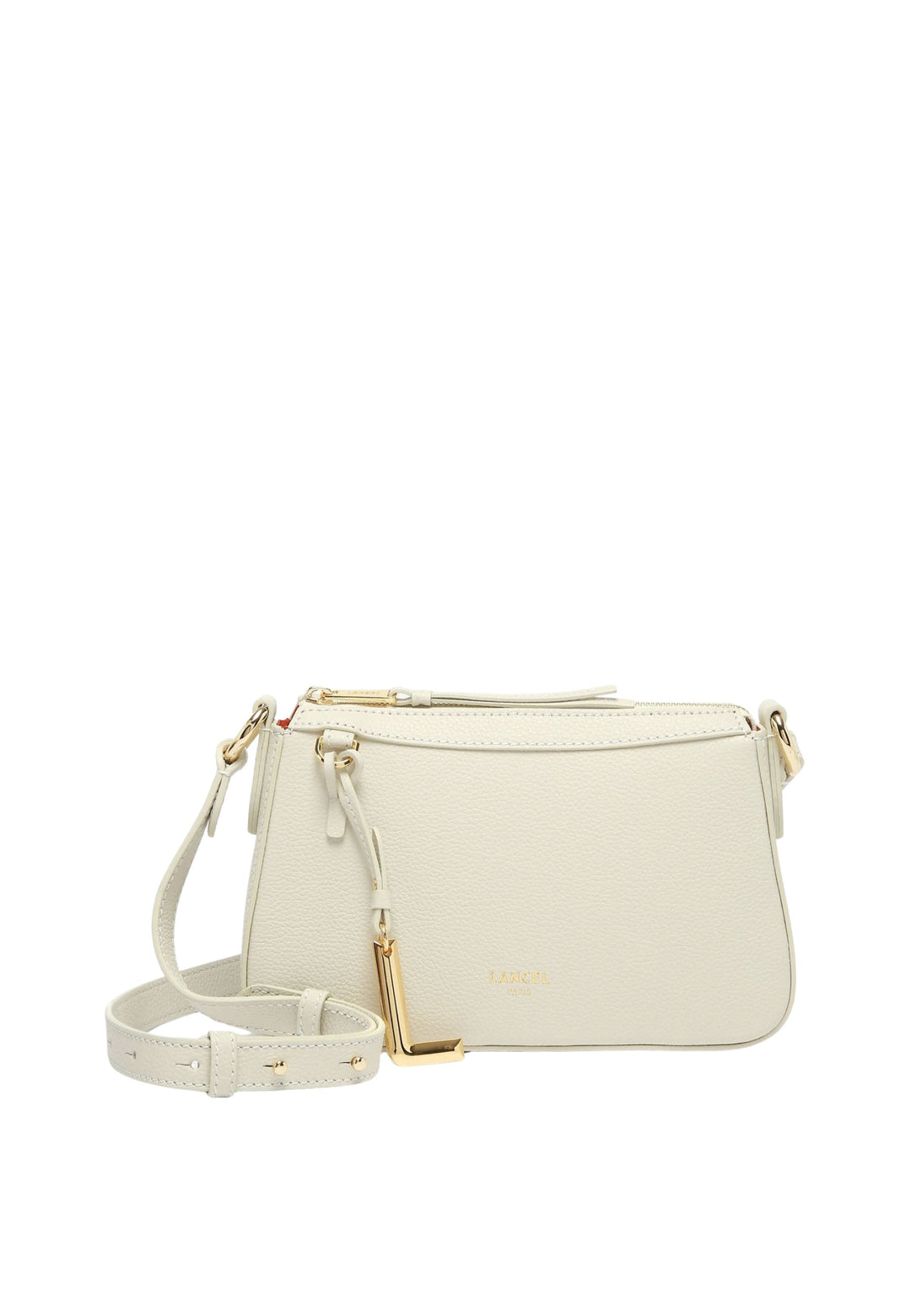 Mini Borsa con manico superiore LANCEL Faubourg Con zip Neige