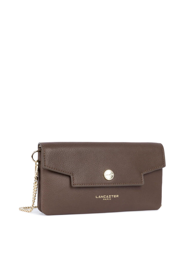 Pochette com aba e mola S Mademoiselle Grace Marron
