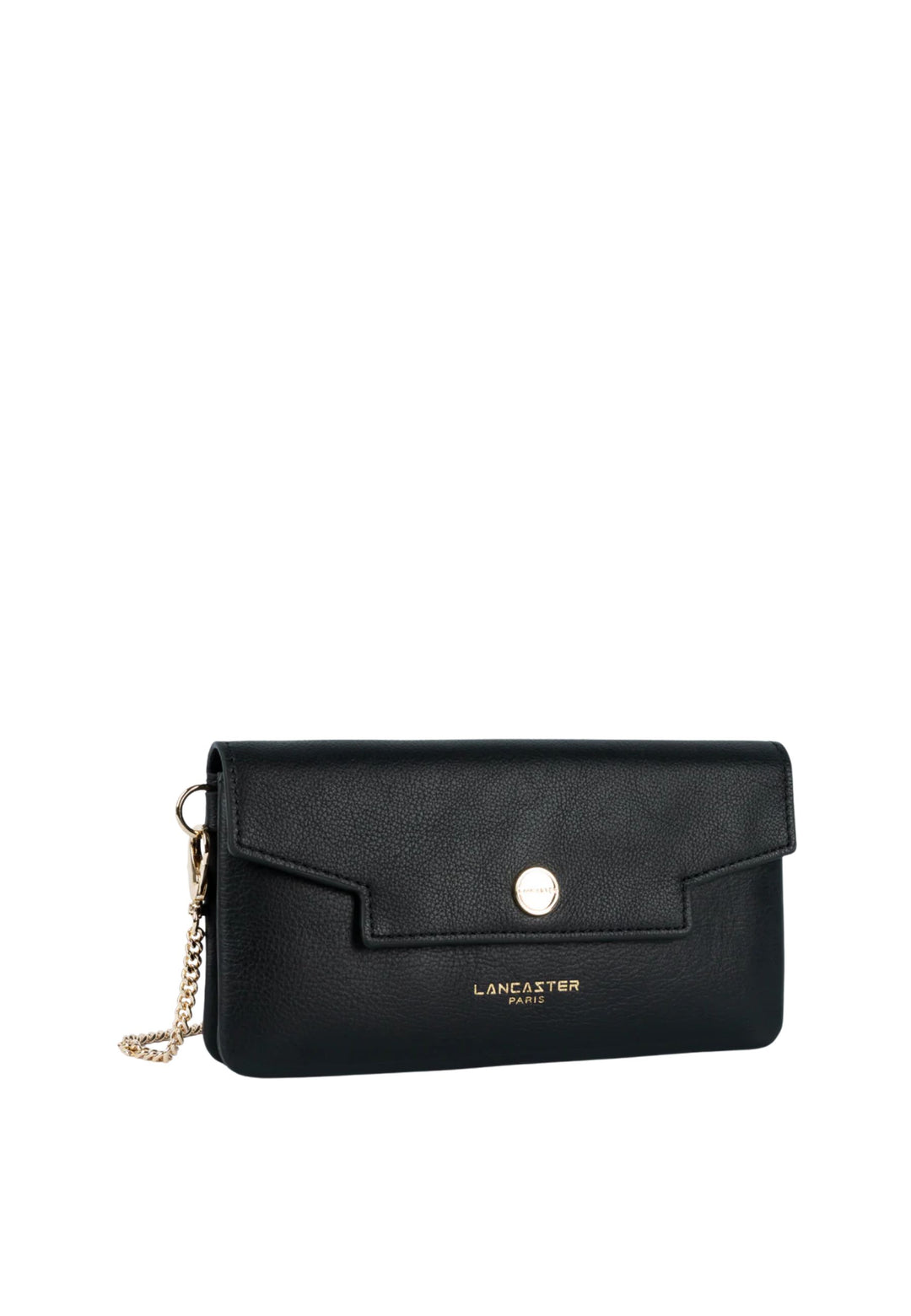 Pochette com aba e mola S Mademoiselle Grace Lancaster Preto