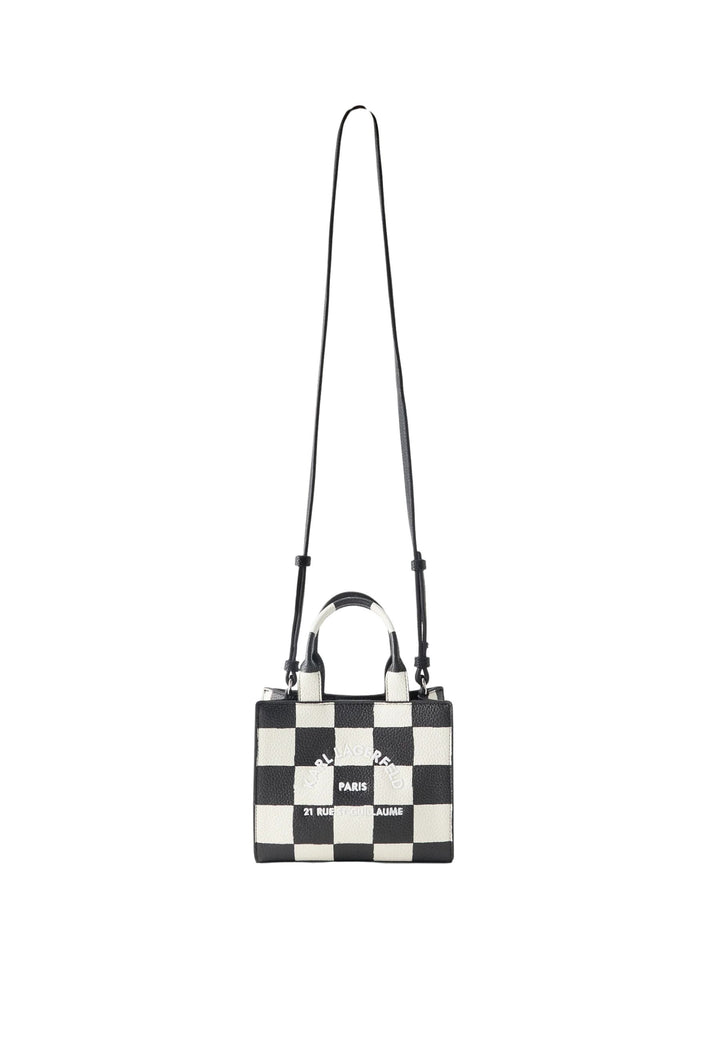 Karl Lagerfeld Mini-väska Carré Damier Svart & Vit