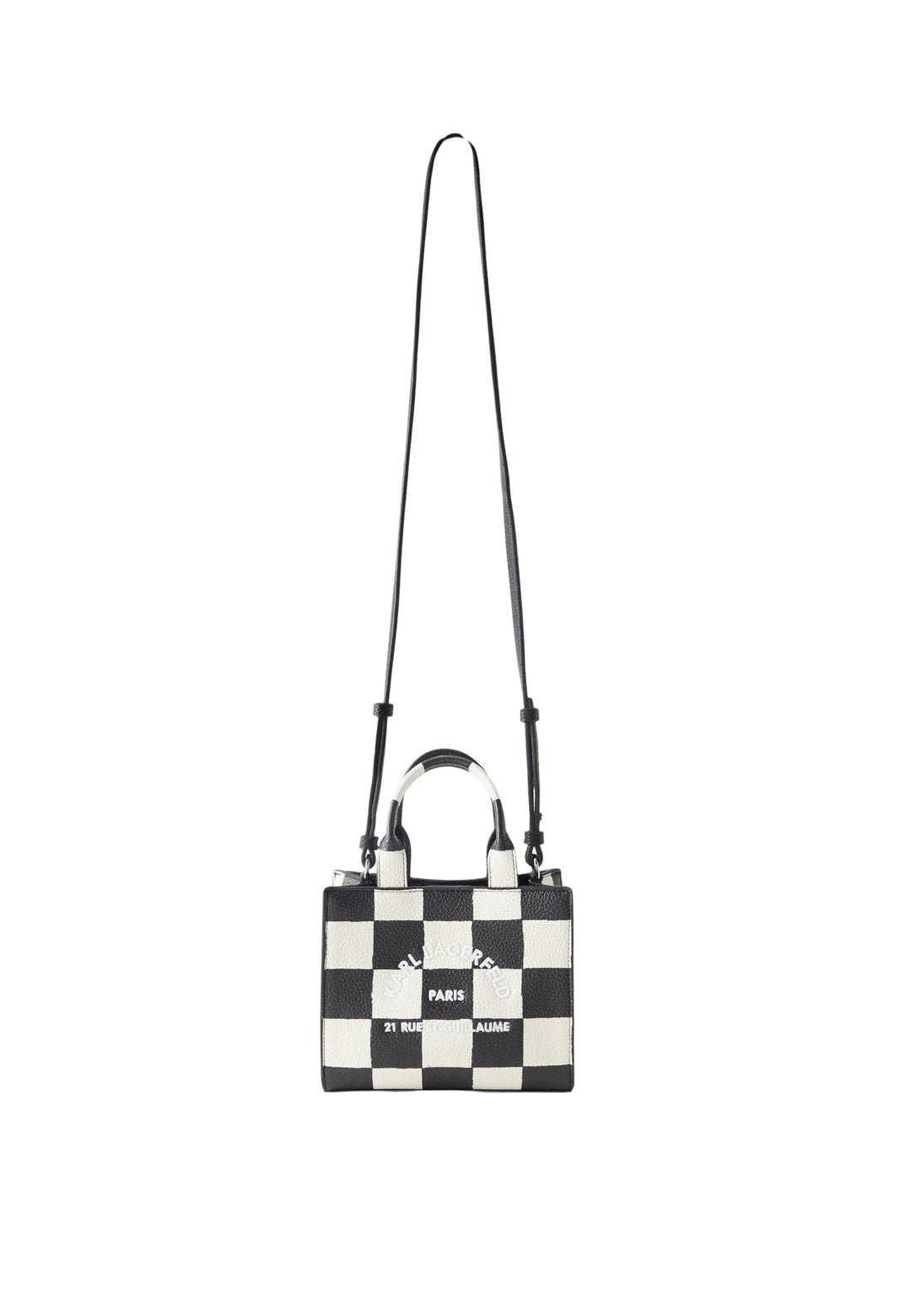 Karl Lagerfeld Mini-väska Carré Damier Svart & Vit