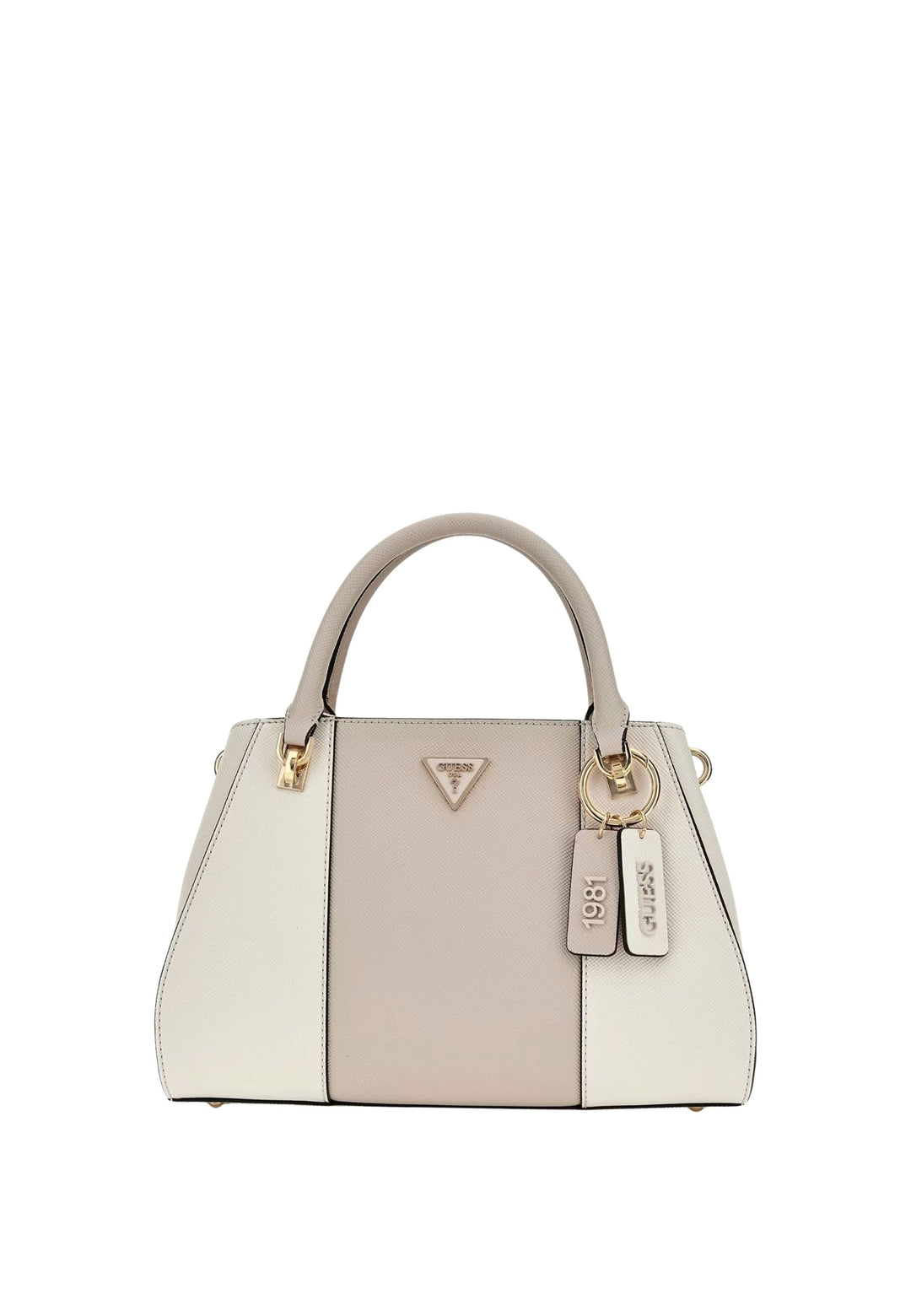 Guess Borsa a tracolla Bramina Small Satche Off White/Taupe