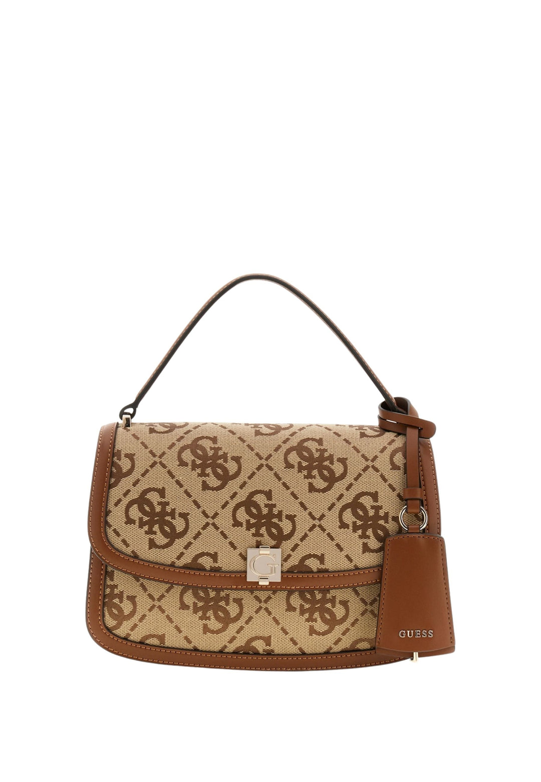 Guess Taske med klap Audrey Monogramme Latte Logo