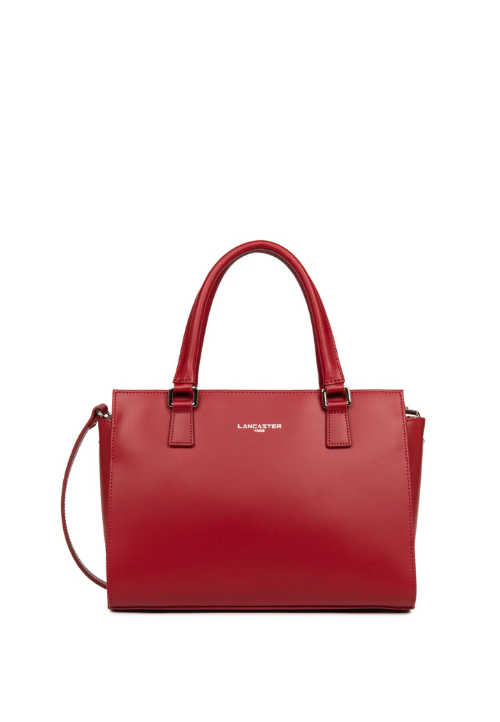 Lancaster Handbag Zippered M Smooth Carmin