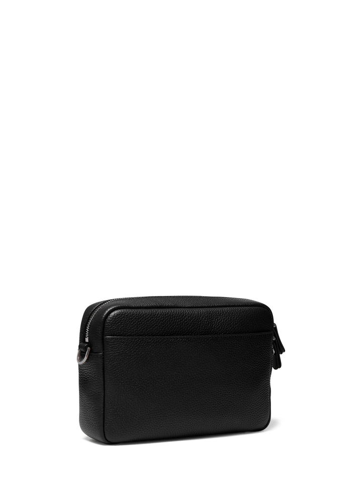 Michael Kors Skuldertaske til mænd Hudson i præget læder 33S0LHDC5L Sort