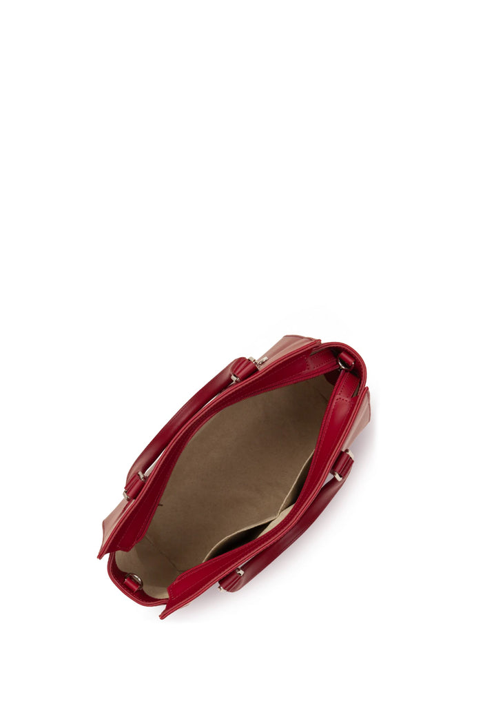 Lancaster Handbag Zippered M Smooth Carmin