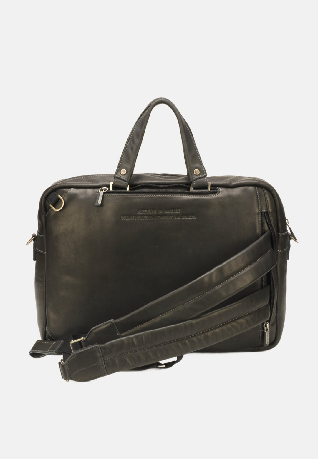 Arthur & Aston Porte Document Homme Noir