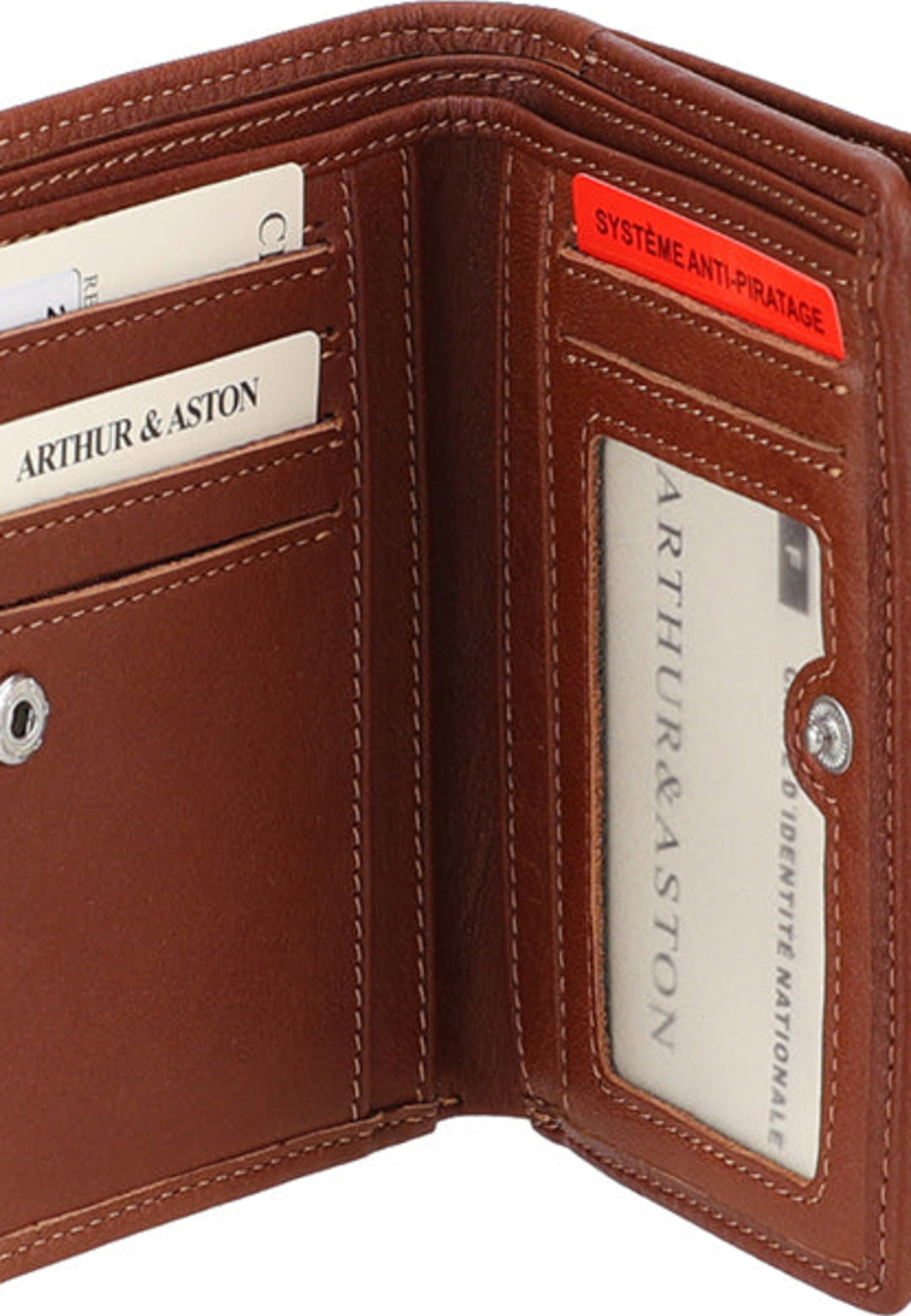 Arthur & Aston Porte Cartes Mixte, Homme, Femme Cognac