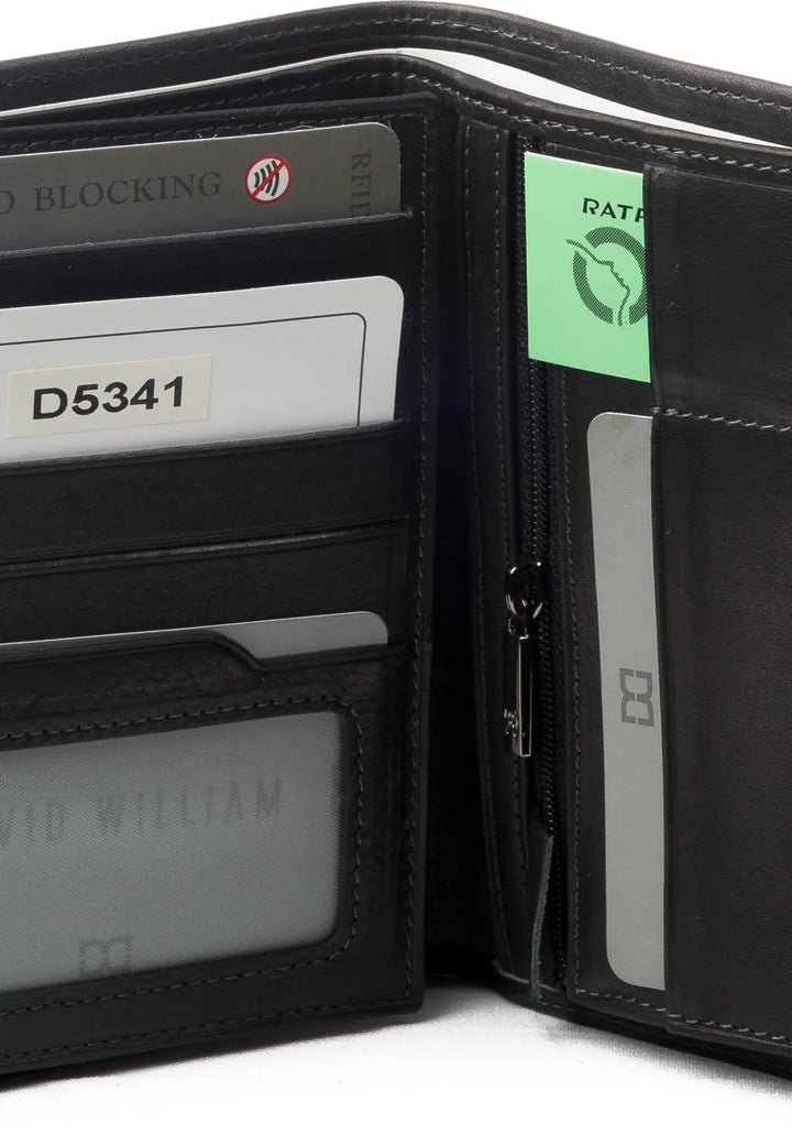 David William Coulter Leather Wallet Black