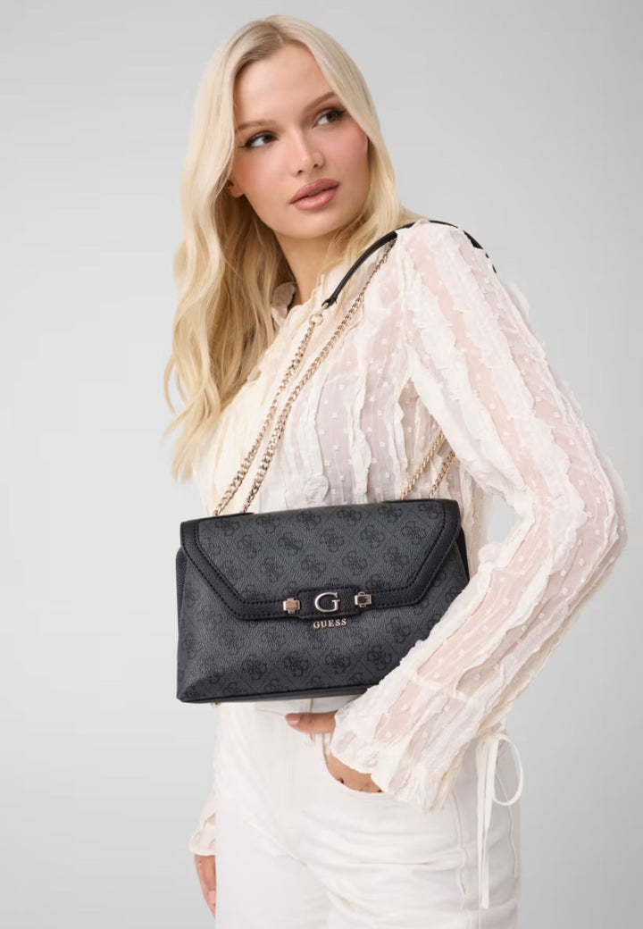 Guess Taske med klap Lindsey Kul logo