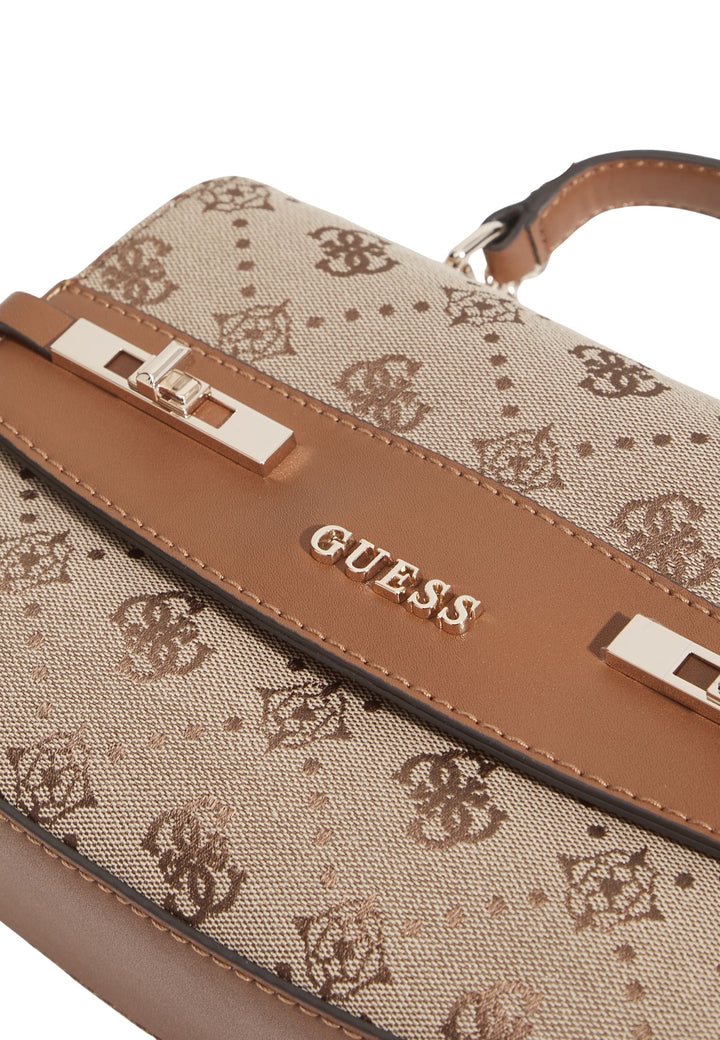 Guess Torba na ramię Melinda Logo Tri Com Latte Logo