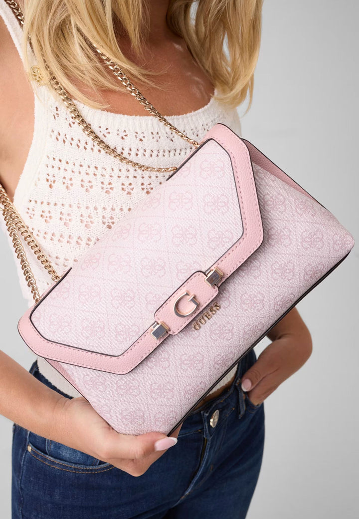 Guess taske med klap Lindsey Orchid Logo