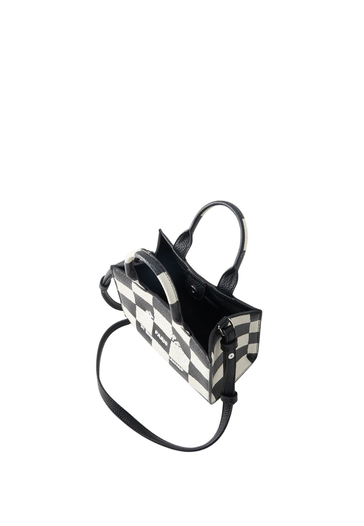 Karl Lagerfeld Mini-väska Carré Damier Svart & Vit
