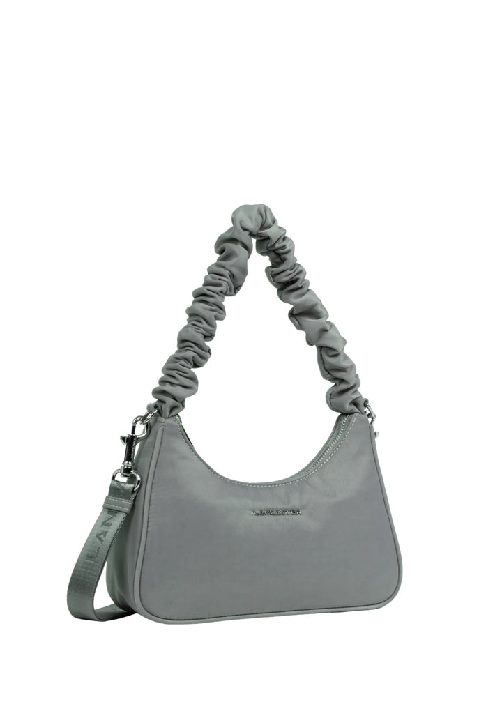 Lancaster Bolsa de ombro com zíper S Basic Chouchou 510-68 Cinza Cimento
