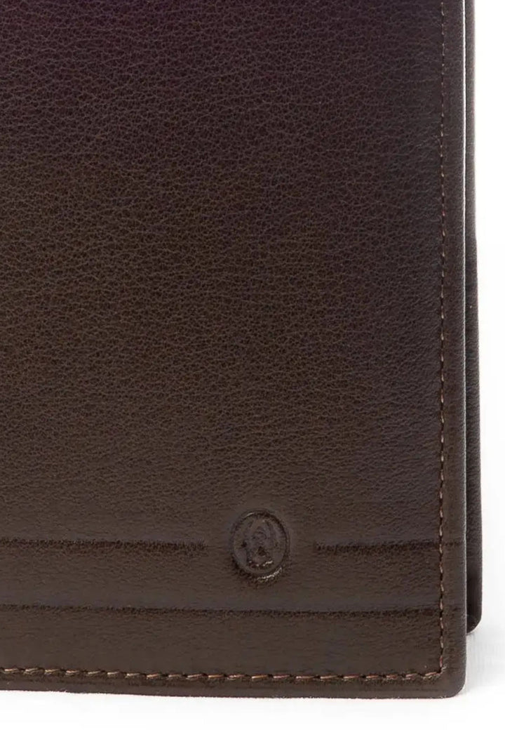 Portemonnee leer David William Deco anti-diefstal Bruin