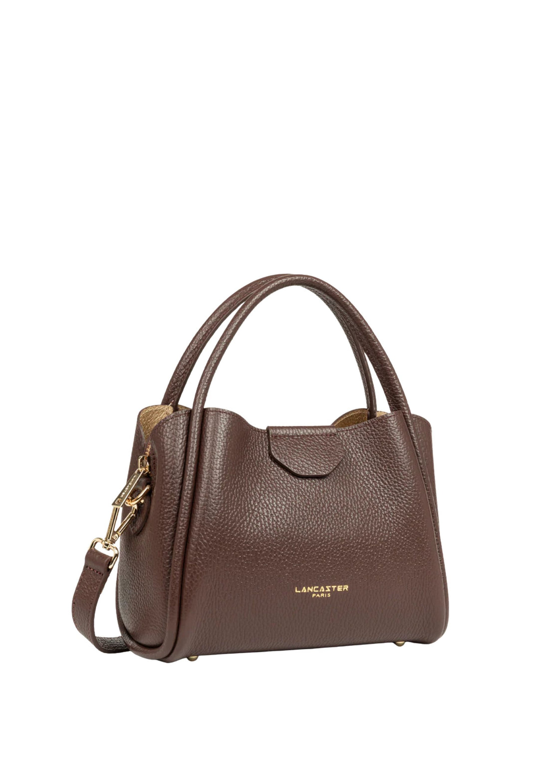 Lancaster Sac à main Aimantée S Ida Double Marron - In - Or Pâle