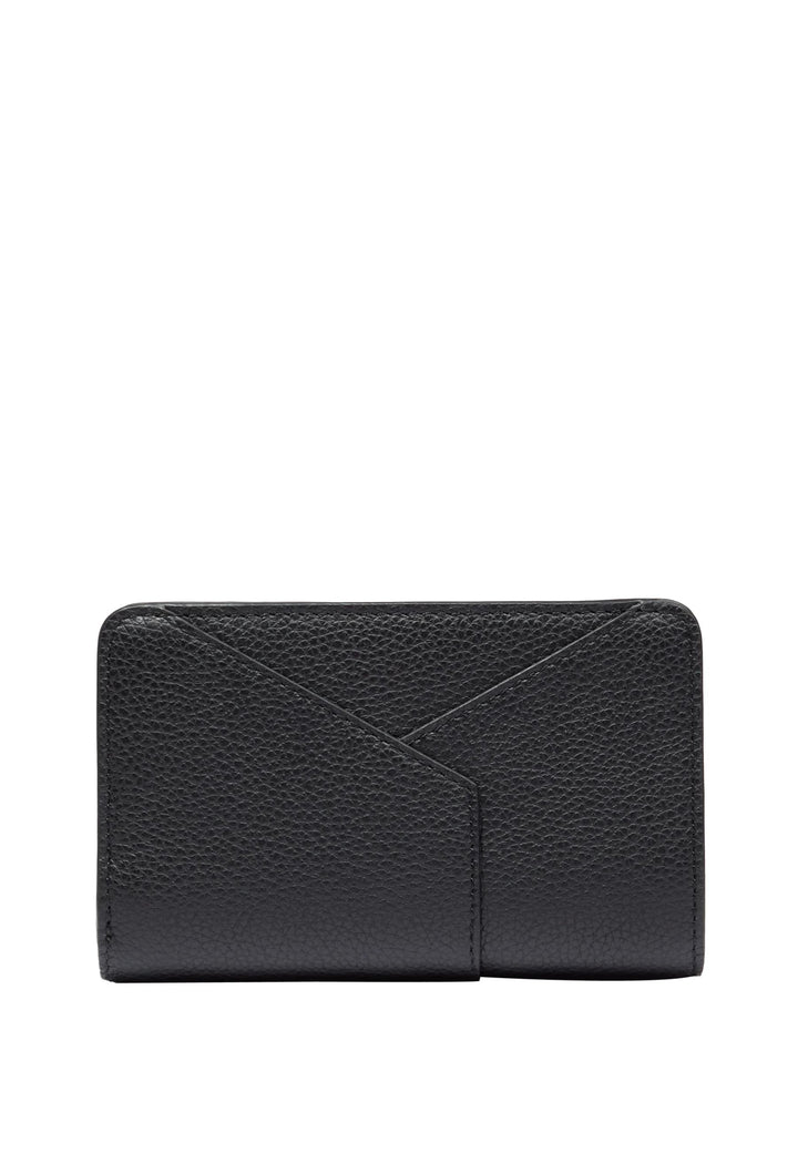 Lancel Enveloppe Portefeuille Rectangulaire Zippé Cuir Noir