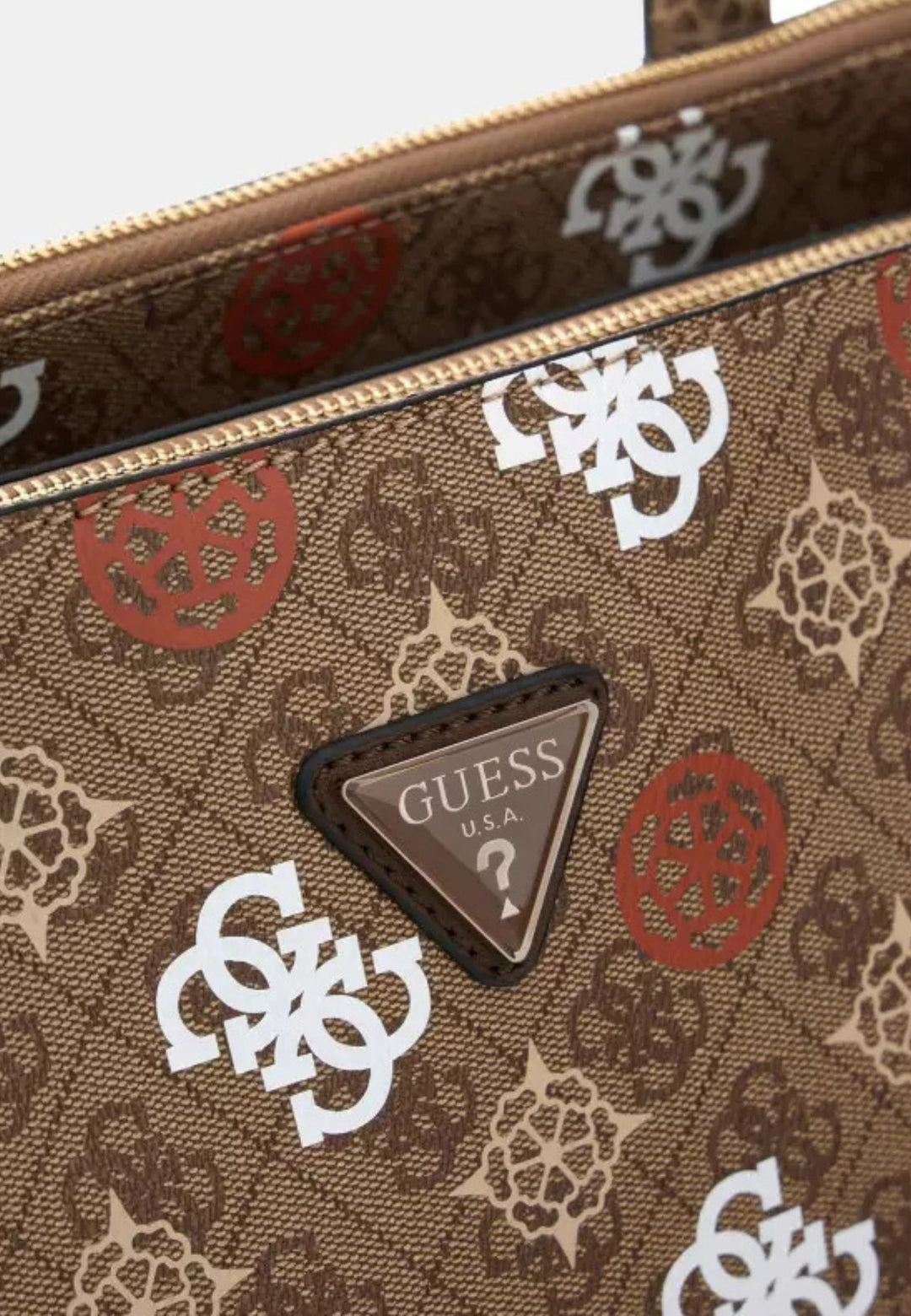 Guess Sac Voyage Eliette Toiletry Tra Latte Logo/Ginger