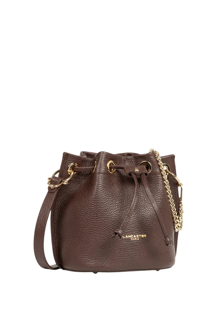 Lancaster Sac bourse à lacets coulissants S Alba Double Marron - In - Or pâle
