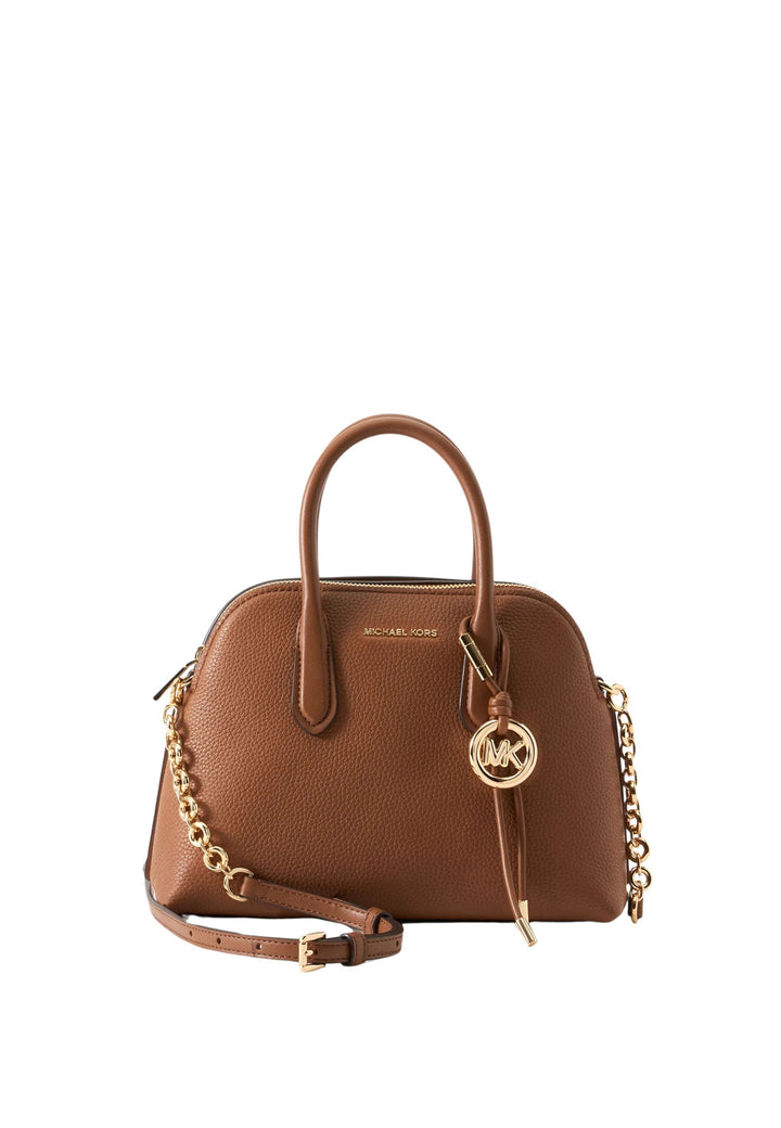 Michael Kors Handväska Läder Freddie Medium Dome Cognac