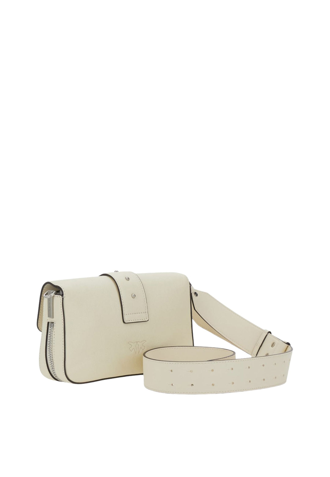 Pinko Sac Rabat Love One Slouchy Zip Mini Vite Blanc