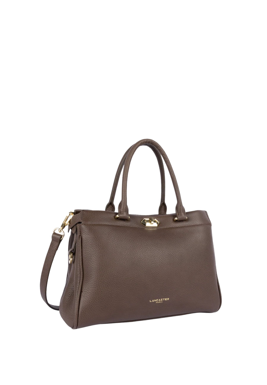 Lancaster Sac cabas main Avec fermoir Mademoiselle ROMY Marron