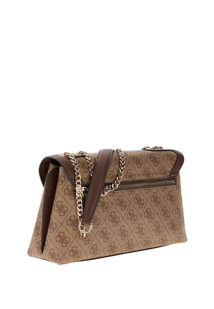 Guess Taske med klap Lindsey Latte Logo