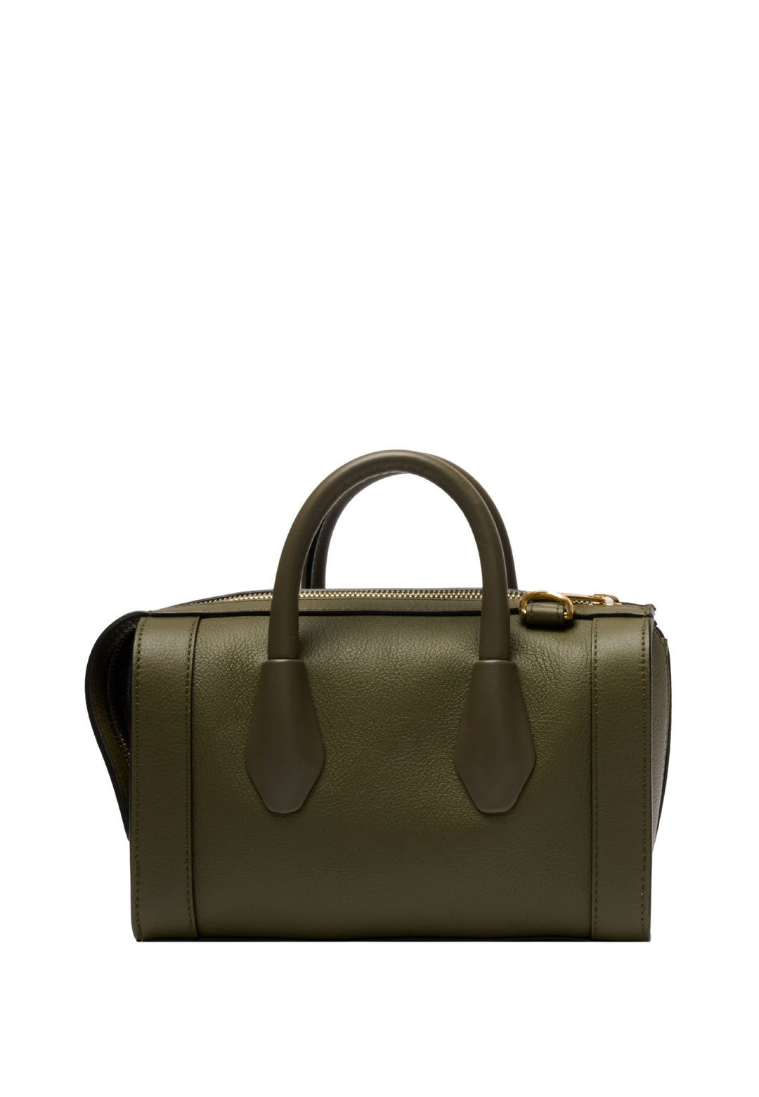 Lancel BCBG Mini-Tasche Bowlingtasche Leder Khaki