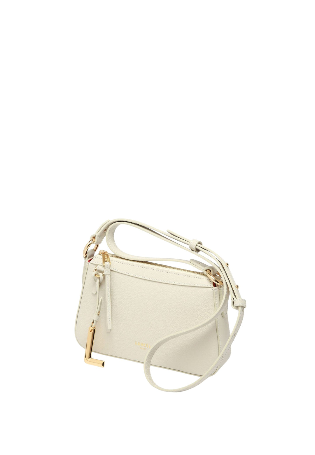 Mini Borsa con manico superiore LANCEL Faubourg Con zip Neige