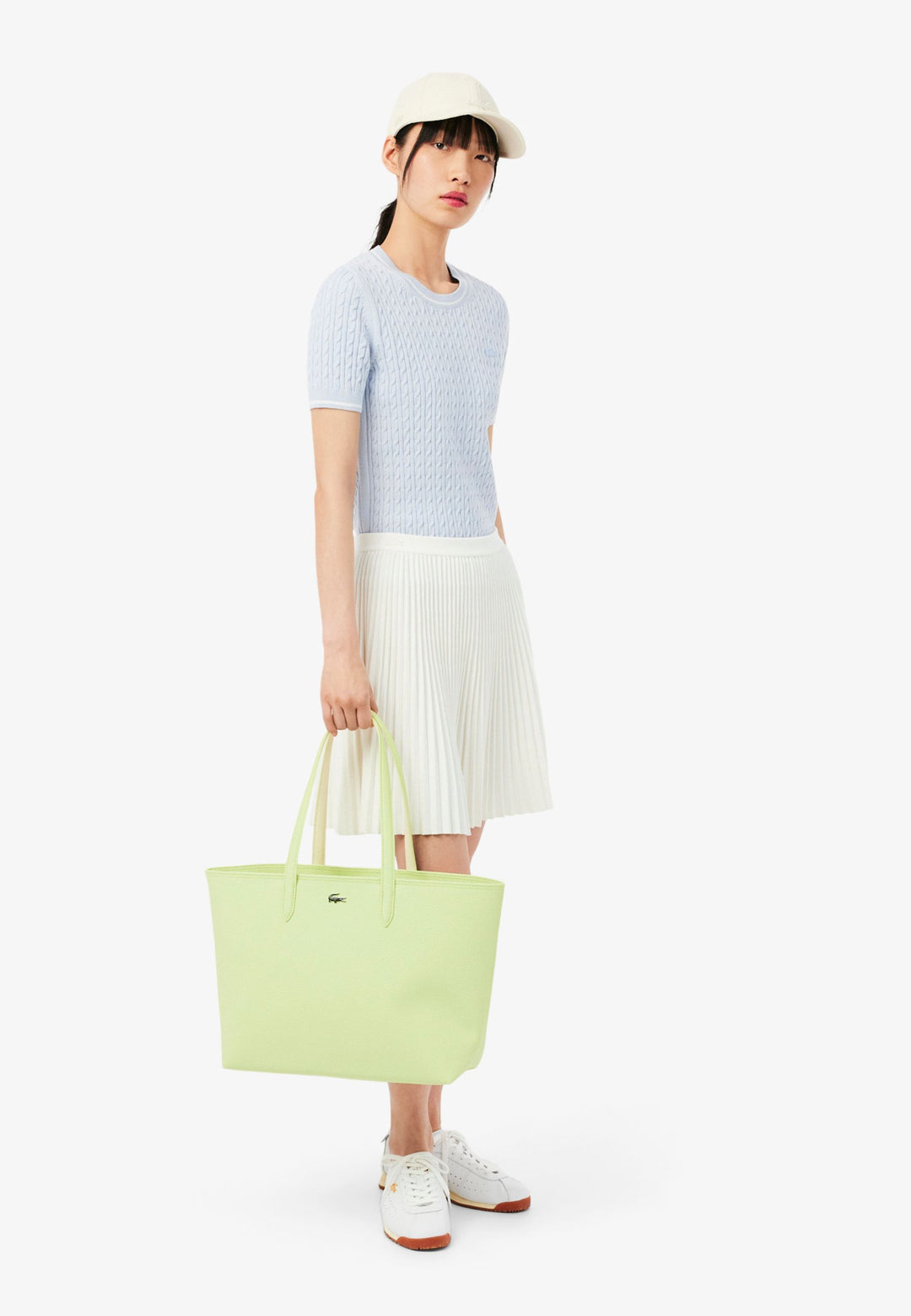 Lacoste Anna vetoketjullinen ostoskassi Sencha Poudre