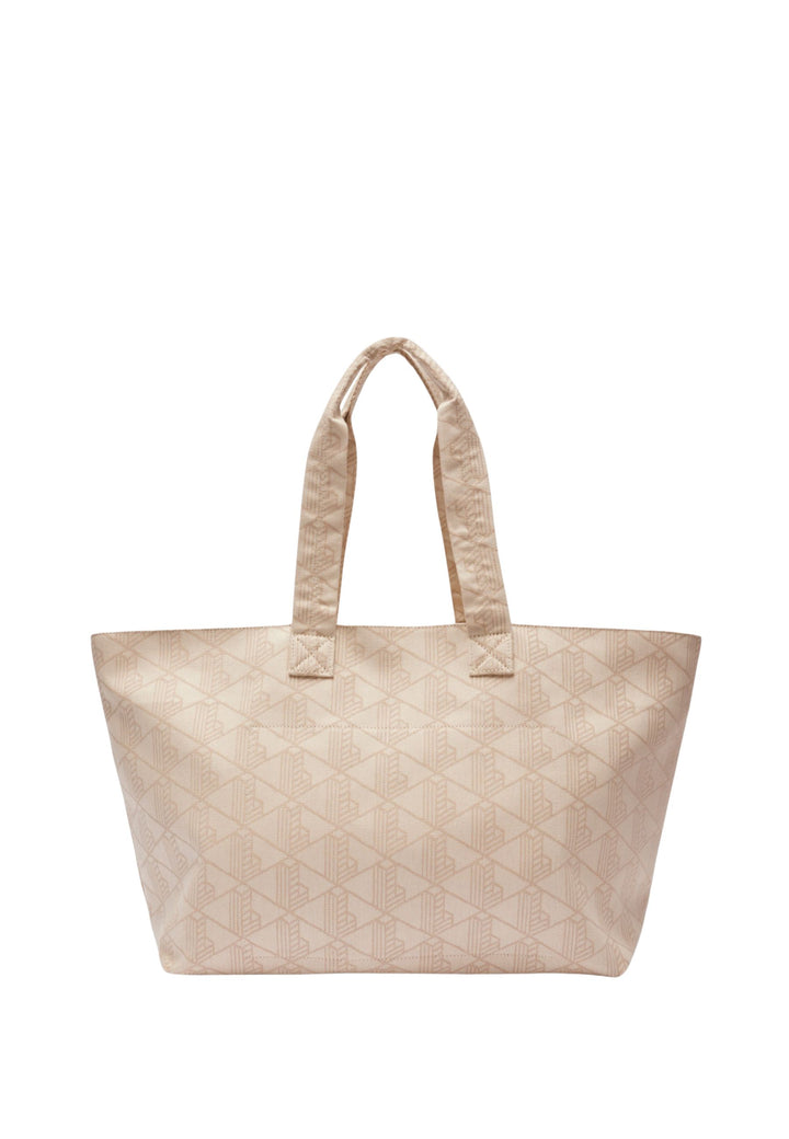 Lacoste Torba Tote XL Summer Pack Mono Jaquard Biały