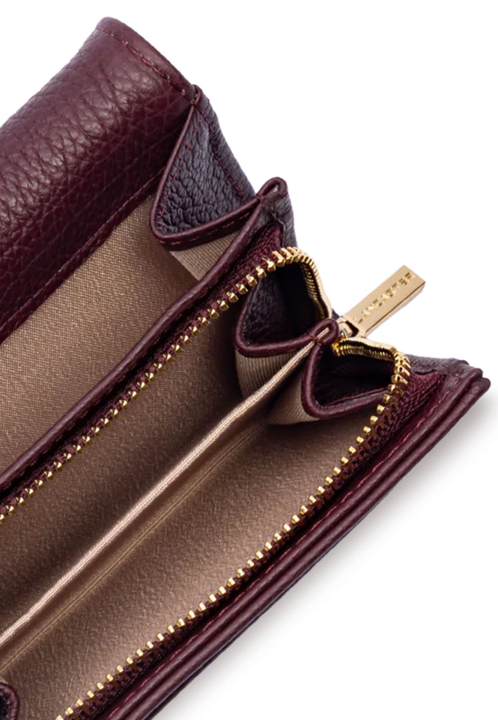 Lancaster Portemonnaie mat Klapp a Drockknäppchen Dune Lieder Bordeaux donkel