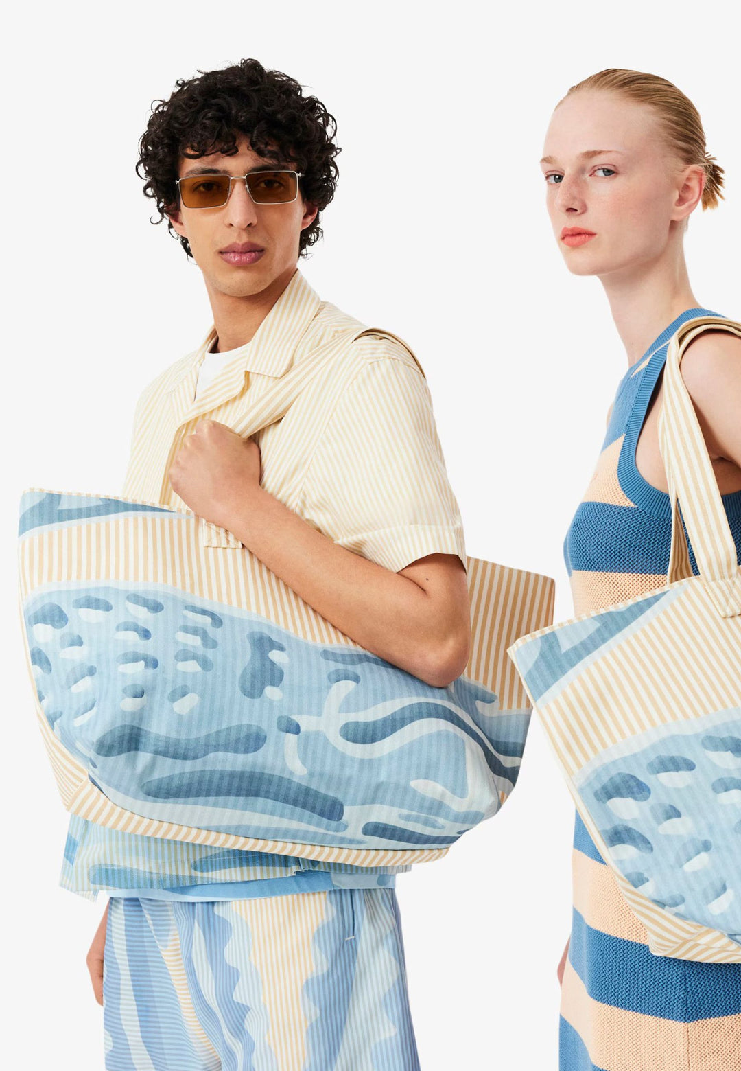 Lacoste Anna XL nákupní taška unisex přírodní bílá