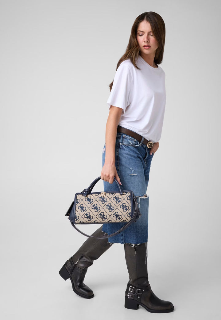 Guess Håndtaske Audrey Petit Monogramme Navy Logo