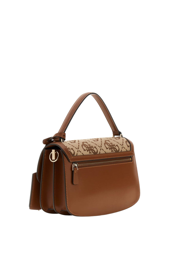 Guess Taske med klap Audrey Monogramme Latte Logo