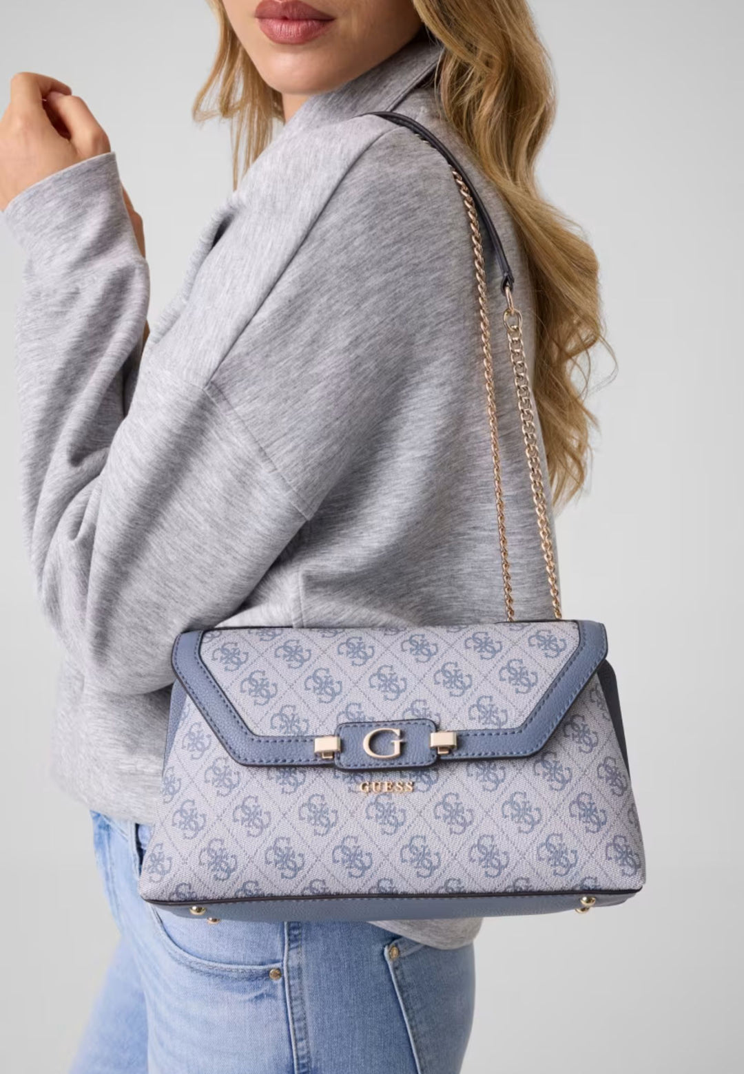 Guess Taske med klap Lindsey Slate Logo