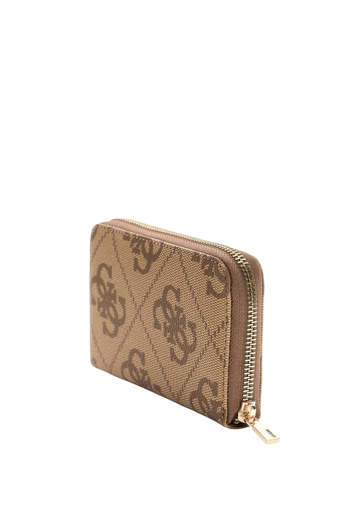 Guess Portafoglio Laurel Ii Slg Med Zi Latte Logo/Brown