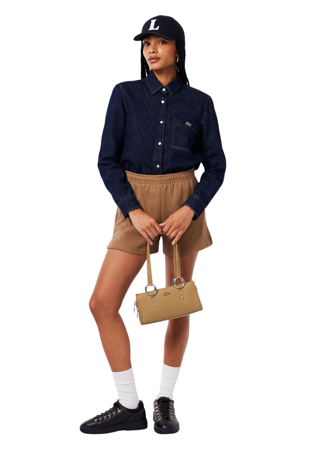 Lacoste Celys Brown Cookie Crossbody Bag