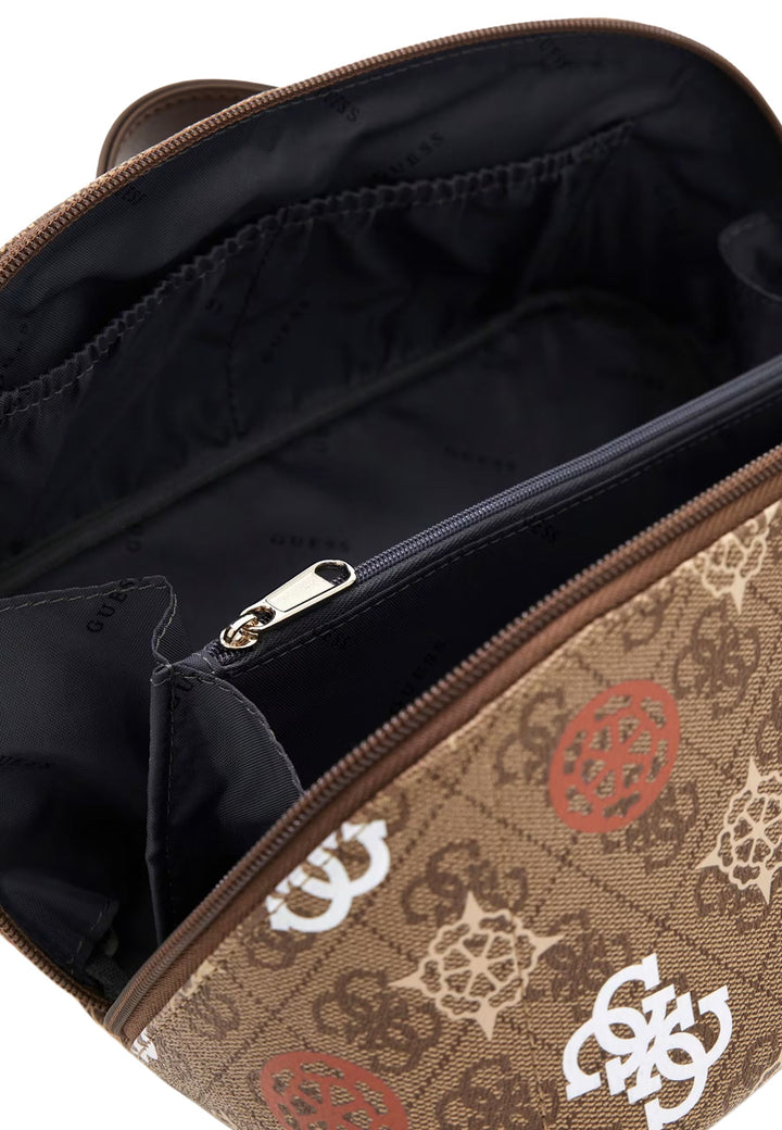 Guess Sac Voyage Eliette Toiletry Tra Latte Logo/Ginger
