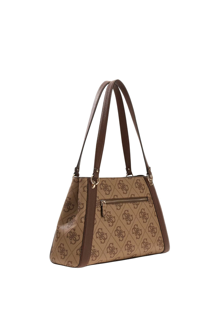 Guess Sacs à main Karnilla Logo Bucket Latte Logo/Brown