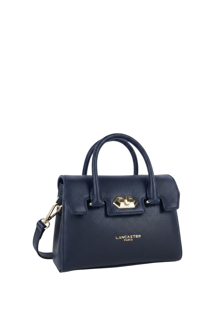 Lancaster Sac à main A rabat avec fermoir Mini Milano Cosmos Bleu Foncé