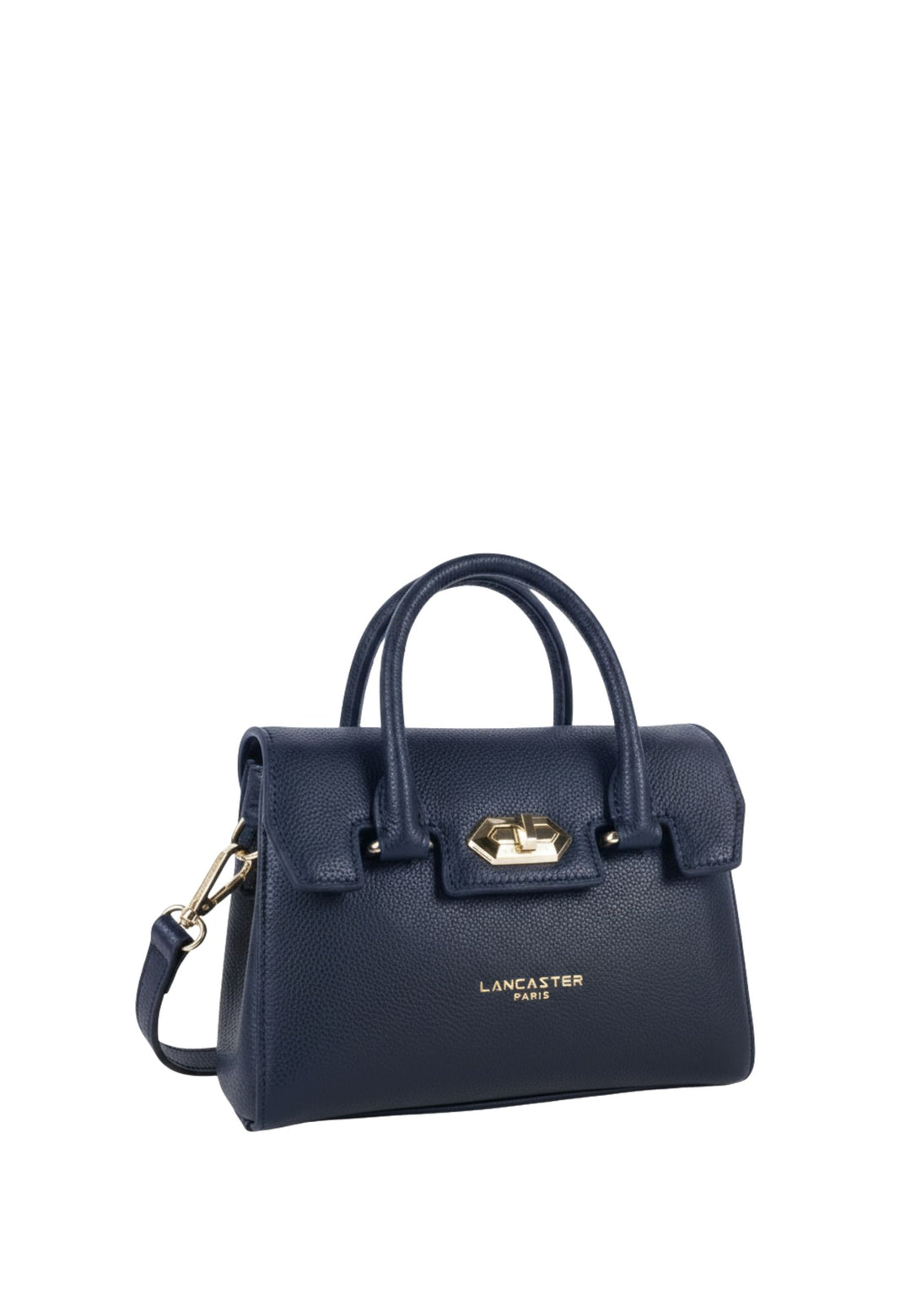 Lancaster Sac à main A rabat avec fermoir Mini Milano Cosmos Bleu Foncé
