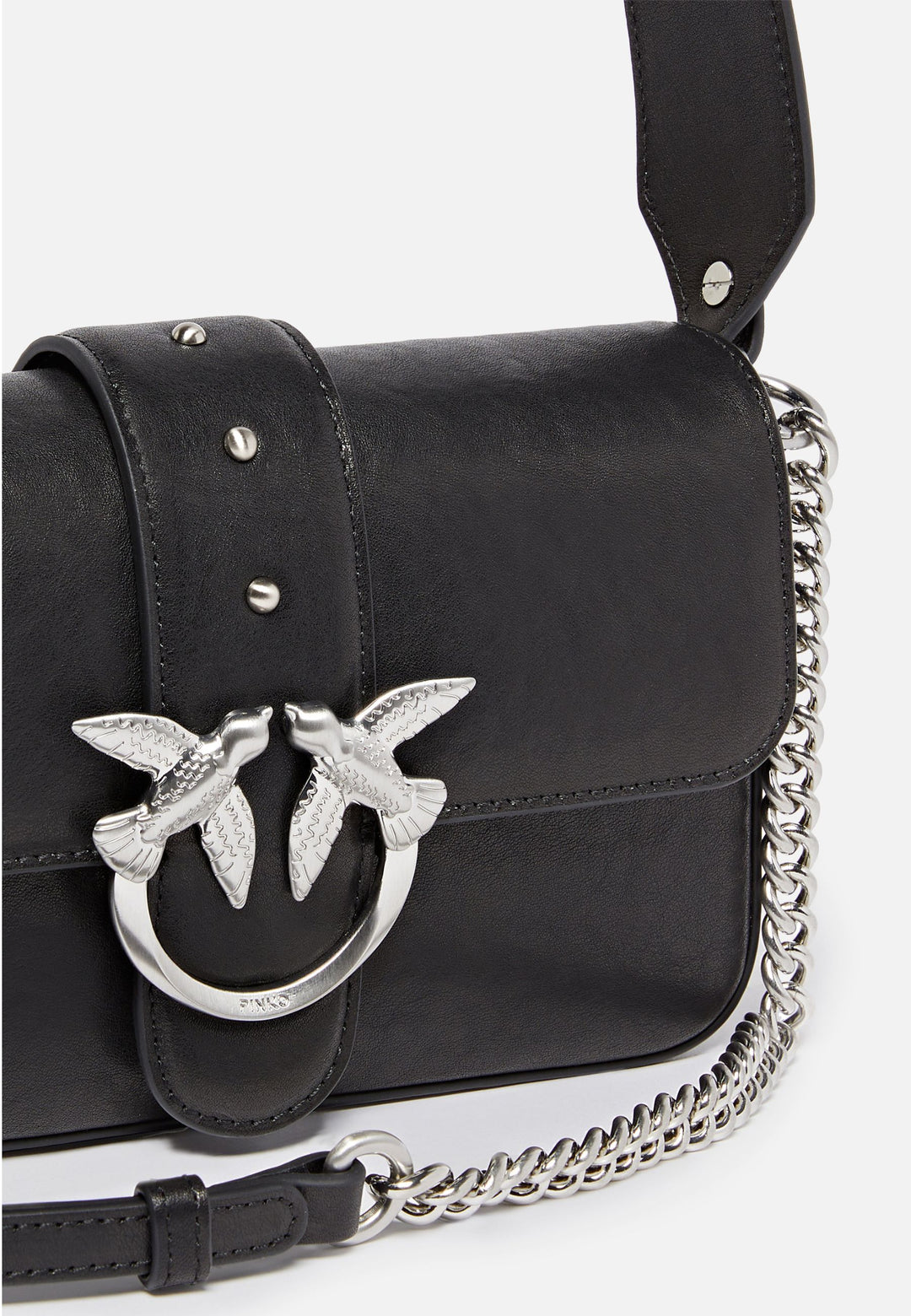 Pinko Kabelka Love One Slouchy Zip Mini Vite černá