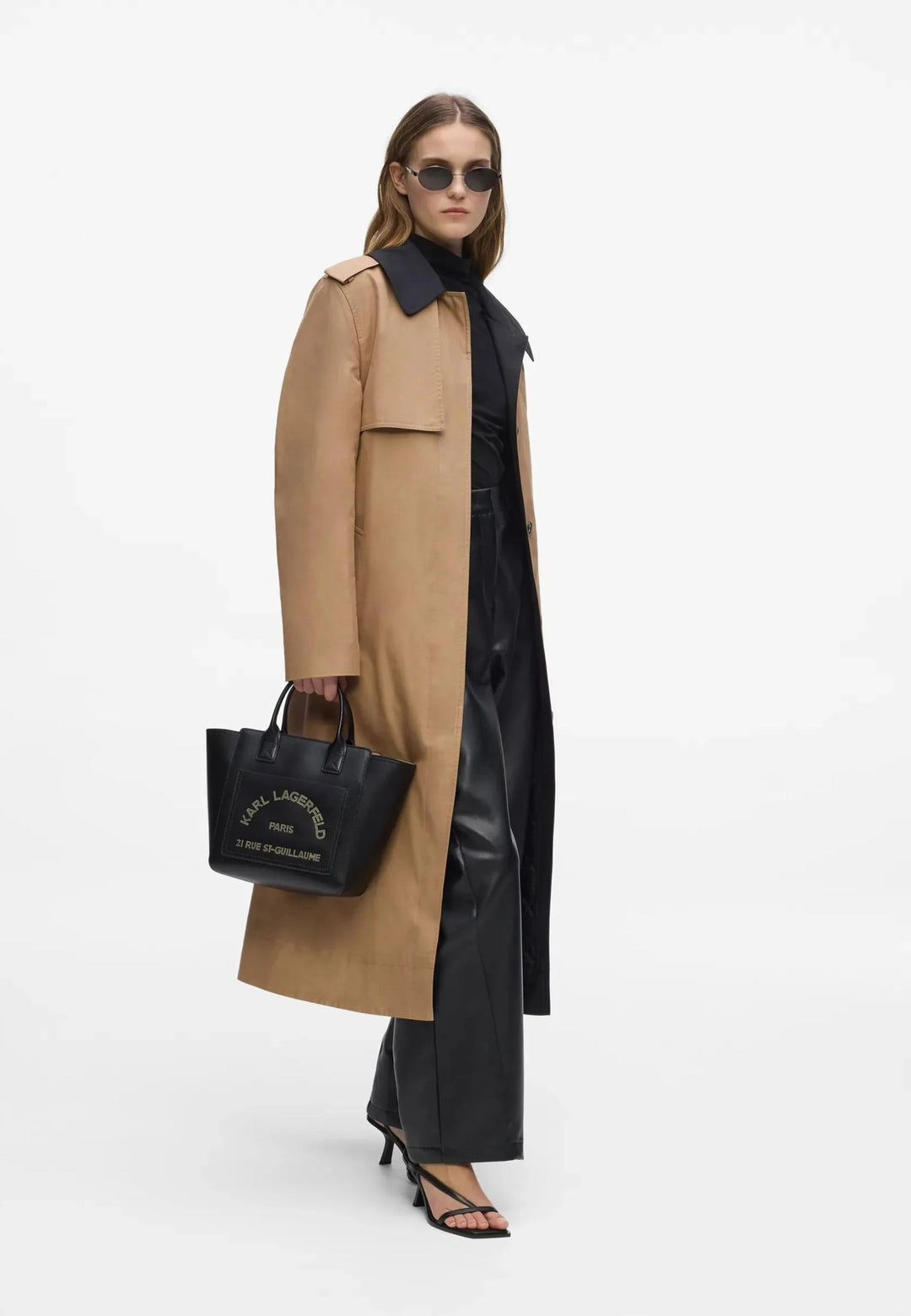 Karl Lagerfeld K/Daily shoppingväska i svart läder