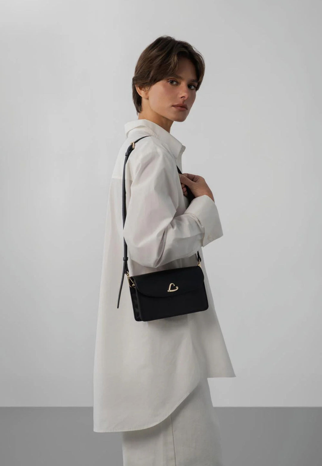 Lancaster Clutch med magnetisk klap Paris Philos 531-080 Sort