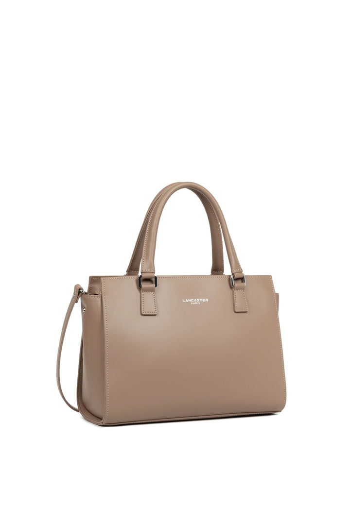 Lancaster Handbag Zippered M Smooth Praline