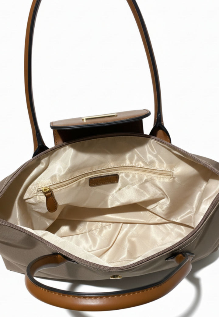 Mala de senhora Ted Lapidus Jaimie Naturel / Cognac