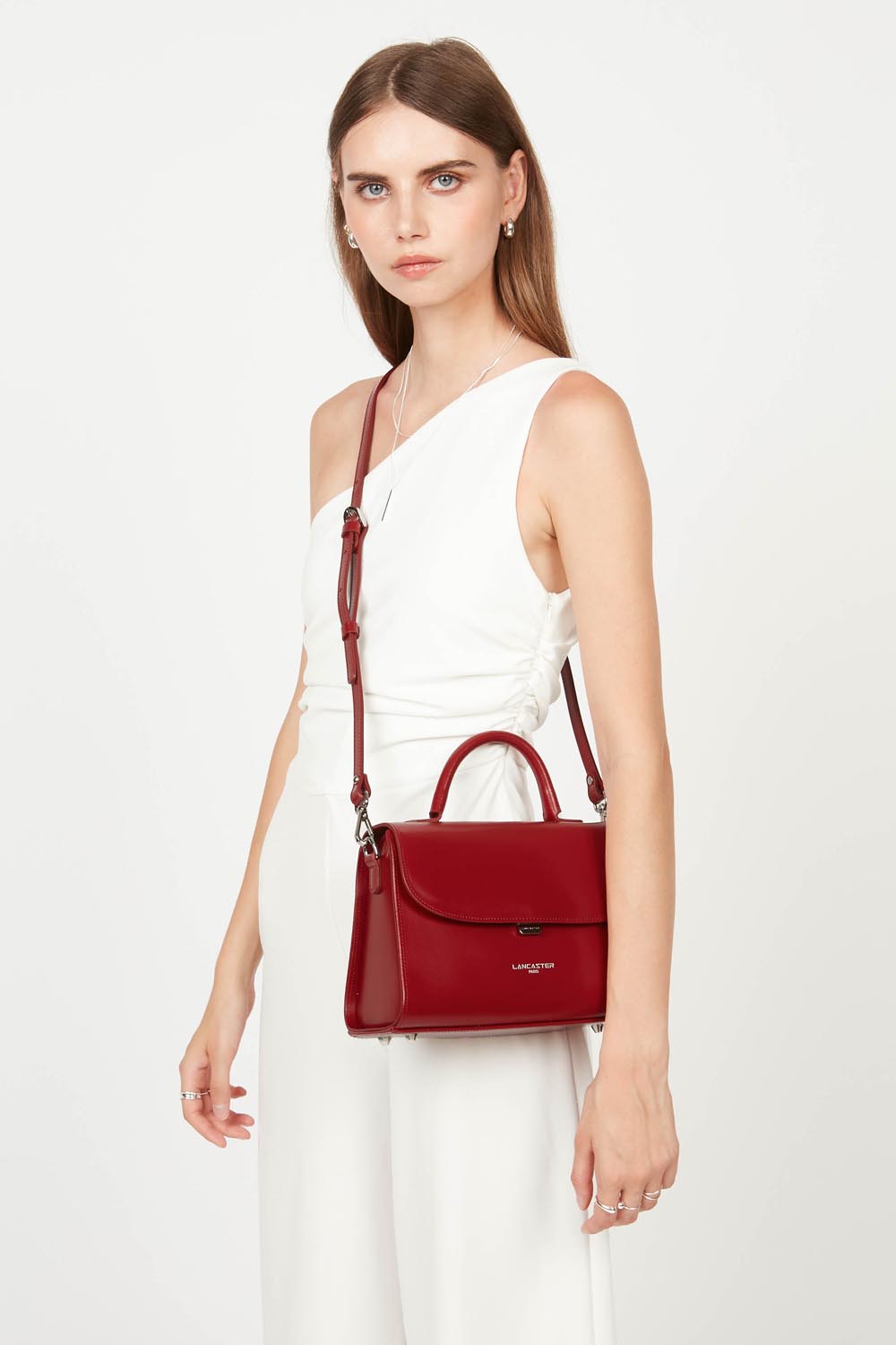 Lancaster Flap Bag with Suave even Carmin clasp