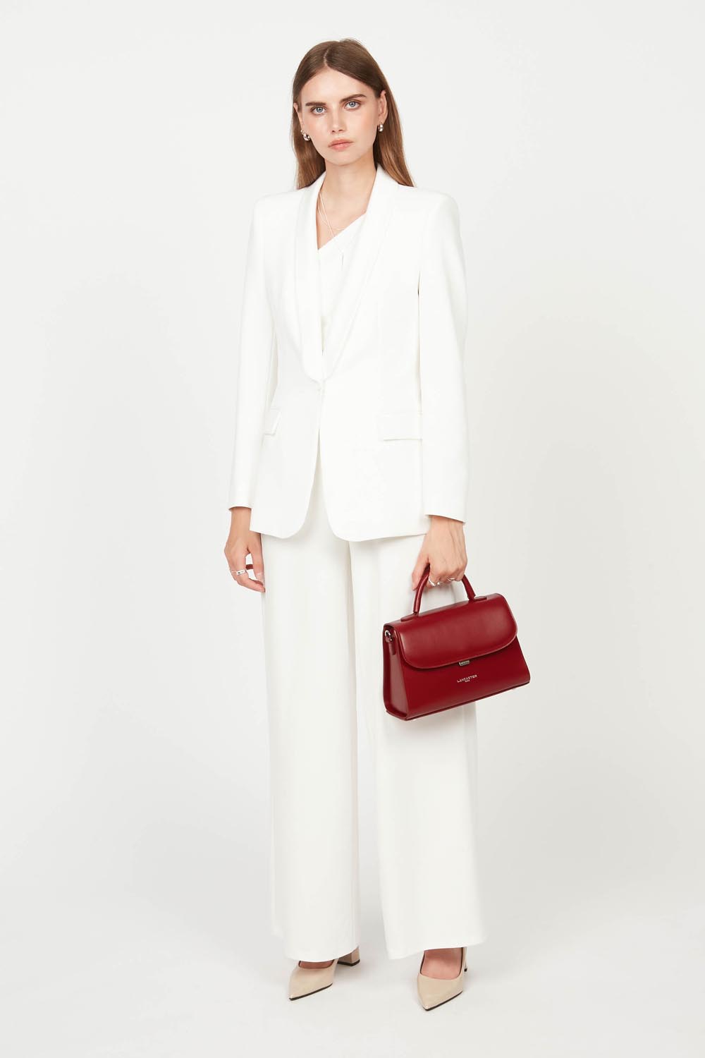 Lancaster Flap Bag with Suave even Carmin clasp
