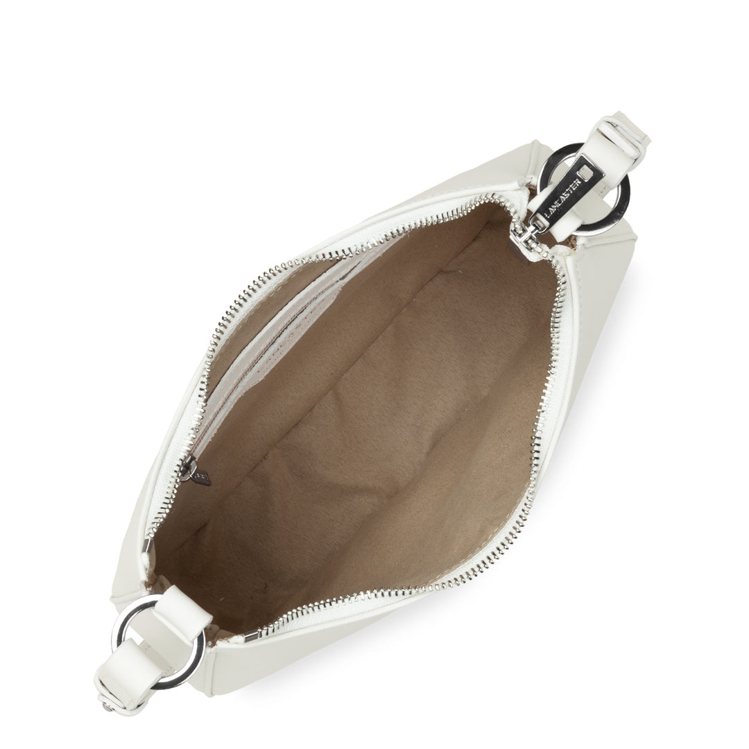 Lancaster Mala tiracolo com fecho de correr Suave Ace 433-22 creme